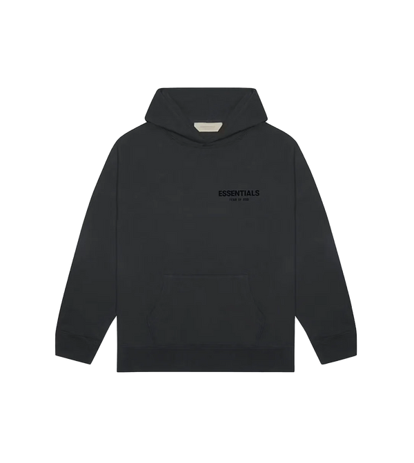 Fear of God Essentials Pullover Chest Logo Hoodie Stretch Limo/Black FW22
