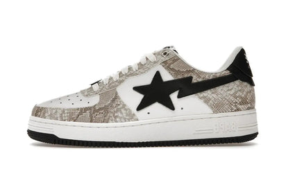 Bape A Bathing Ape Bape Sta Snake Skin Beige czarny-biały - widok główny z boku | Saturaise.com