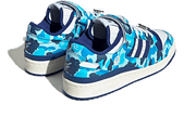 Buty Adidas Forum 84 Low Bape 30th Anniversary Blue Camo - widok z przodu - Rozmiary EU