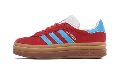 Adidas Gazelle Bold Active Pink Blue Burst biały-niebieski - widok główny z boku | Saturaise.com