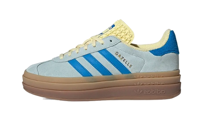 Adidas Gazelle Bold Almost Blue Yellow niebieski-żółty - widok główny z boku | Saturaise.com
