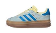 Adidas Gazelle Bold Almost Blue Yellow niebieski-żółty - widok główny z boku | Saturaise.com