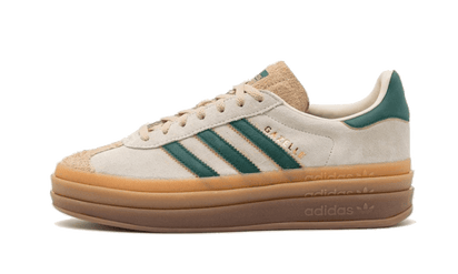 Adidas Gazelle Bold Magic Beige Collegiate Green biały-zielony - widok główny z boku | Saturaise.com