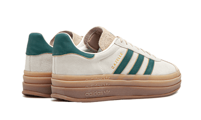 Buty Adidas Gazelle Bold Magic Beige Collegiate Green - widok z przodu - Rozmiary EU