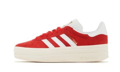 Adidas Gazelle Bold Red Cloud White biały-czerwony - widok główny z boku | Saturaise.com
