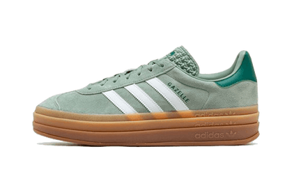 Adidas Gazelle Bold Silver Green biały-zielony - widok główny z boku | Saturaise.com
