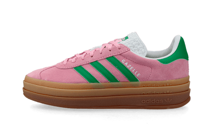 Adidas Gazelle Bold True Pink Green Cloud White biały-zielony - widok główny z boku | Saturaise.com