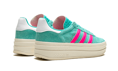 Buty Adidas Gazelle Bold Flash Aqua Lucid Pink - widok z przodu - Rozmiary EU
