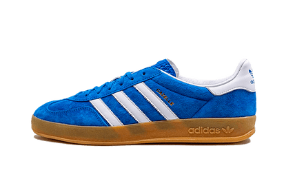 Adidas Gazelle Indoor Blue Bird Gum biały-niebieski - widok główny z boku | Saturaise.com