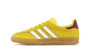 Yeezy Gazelle Indoor Bright Yellow Burgundy biały-żółty - widok główny z boku | Saturaise.com