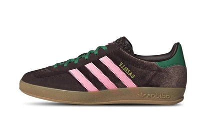 Adidas Adidas Gazelle Indoor Brown Velvet biały-zielony - widok główny z boku | Saturaise.com