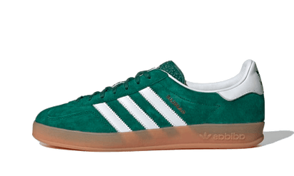 Adidas Gazelle Indoor Collegiate Green Gum biały-zielony - widok główny z boku | Saturaise.com