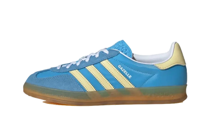 Adidas Gazelle Indoor Semi Blue Burst Almost Yellow biały-niebieski - widok główny z boku | Saturaise.com