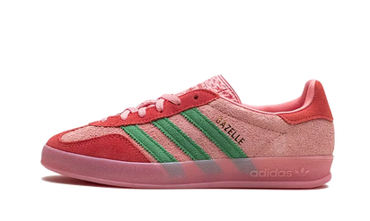 Adidas Gazelle Indoor Semi Pink Spark Preloved Scarlet czerwony-zielony - widok główny z boku | Saturaise.com