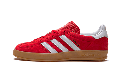 Adidas Gazelle Indoor Scarlet Cloud White biały-czerwony - widok główny z boku | Saturaise.com