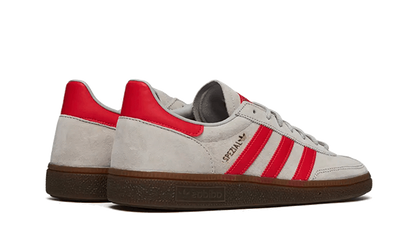 Buty Adidas Handball Spezial Grey Two Hi-Res Red - widok z przodu - Rozmiary EU