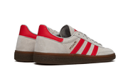 Buty Adidas Handball Spezial Grey Two Hi-Res Red - widok z przodu - Rozmiary EU
