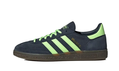 Adidas Handball Spezial Legend Ink Green Spark zielony-różowy - widok główny z boku | Saturaise.com