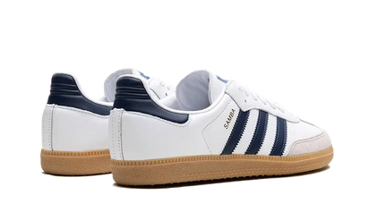 Buty Adidas Samba OG Cloud White Night Indigo Gum - widok z przodu - Rozmiary EU