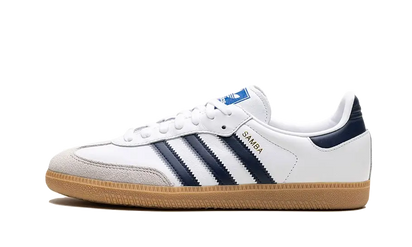 Adidas Samba OG Cloud White Night Indigo Gum biały-czerwony - widok główny z boku | Saturaise.com