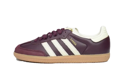 Adidas Adidas Samba OG Maroon Gold Metallic biały-brązowy - widok główny z boku | Saturaise.com