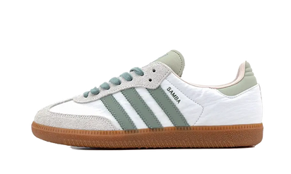 Adidas Samba OG Cloud White Silver Green biały-czerwony - widok główny z boku | Saturaise.com