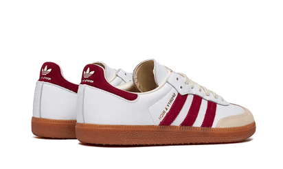 Buty Adidas Samba OG Sporty & Rich White Core Burgundy - widok z przodu - Rozmiary EU
