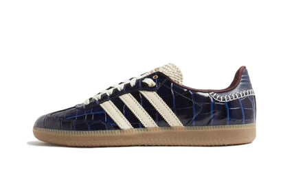 Adidas Samba Wales Bonner Navy Croc biały-czerwony - widok główny z boku | Saturaise.com