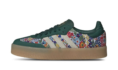 Adidas Adidas Sambae Liberty London Collegiate Green biały-niebieski - widok główny z boku | Saturaise.com