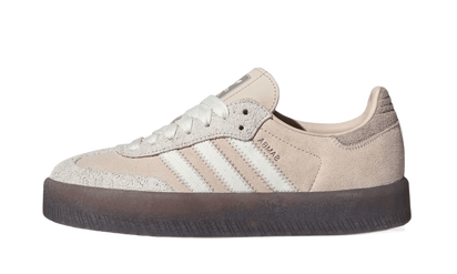 Adidas Sambae Linen biało-pomarańczowy - widok główny z boku | Saturaise.com