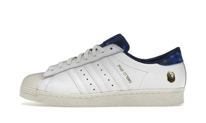 Adidas Adidas Superstar 80s Undefeated Bape White czarno-niebieski - widok główny z boku | Saturaise.com