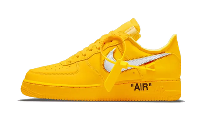 Nike Air Force 1 Low Off-White University Gold Metallic Silver - widok główny z boku - Streetwear