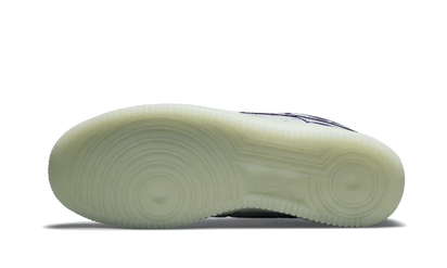 Buty Nike Air Force 1 Low Purple Skeleton Halloween (2021) - widok z przodu - Rozmiary EU