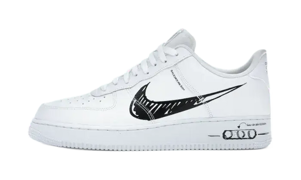 Air Force 1 Low Sketch White Black