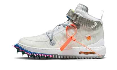Nike Air Force 1 Mid Off-White Clear White - widok główny z boku - Streetwear