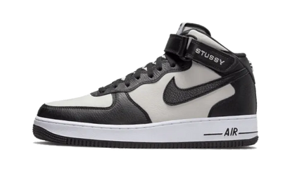 Nike Air Force 1 Mid Stussy Grey Black - widok główny z boku - Streetwear