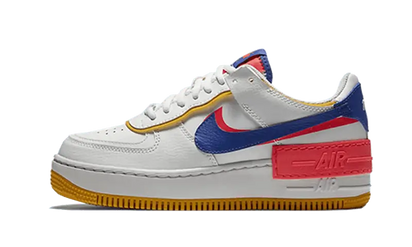 Nike Air Force 1 Shadow White Flash Crimson Astronomy Blue czarno-szary - widok główny z boku | Saturaise.com