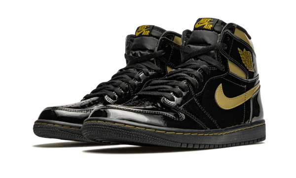 Air Jordan 1 High Black Metallic Gold - Kup oryginalne Air Jordan 1 High Black Metallic Gold 555088-032 - widok z drugiego boku - Sneakersy