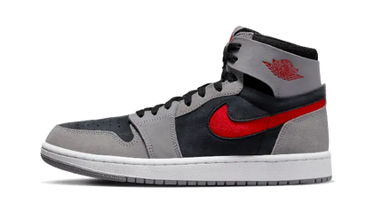 Air Jordan Air Jordan 1 High Zoom Air CMFT 2 Black Fire Red Cement szaro-czarny - widok główny z boku | Saturaise.com