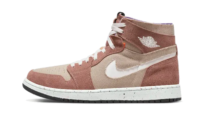 Air Jordan Air Jordan 1 High Zoom Air CMFT Fossil Stone biały-różowy - widok główny z boku | Saturaise.com
