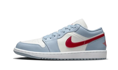Air Jordan Air Jordan 1 Low Blue Whisper biały-czerwony - widok główny z boku | Saturaise.com