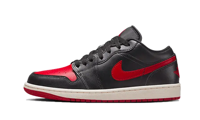 Air Jordan Air Jordan 1 Low Bred Sail czarno-czerwony - widok główny z boku | Saturaise.com