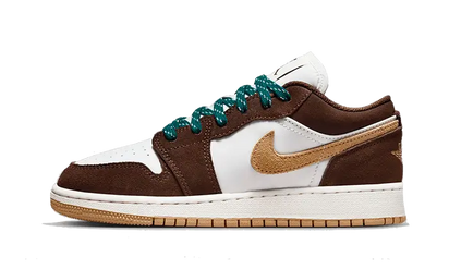 Air Jordan Air Jordan 1 Low Cacao Wow biały-zielony - widok główny z boku | Saturaise.com