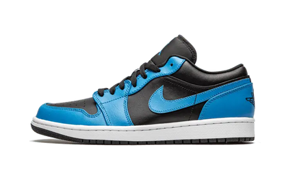Air Jordan Air Jordan 1 Low Laser Blue Black czarny-biały - widok główny z boku | Saturaise.com