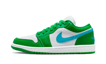 Air Jordan Air Jordan 1 Low Lucky Green Aquatone czarny-biały - widok główny z boku | Saturaise.com