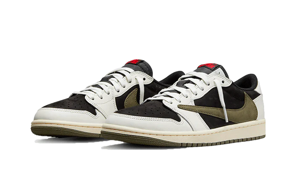 Air Jordan 1 Retro Low OG SP Travis Scott Olive - Kup oryginalne Air Jordan 1 Retro Low OG SP Travis Scott Olive DZ4137-106 - widok z drugiego boku - Sneakersy
