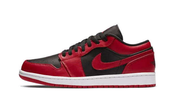 Air Jordan 1 Low Reverse Bred Pebbled Swoosh