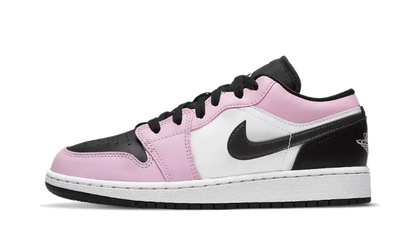Air Jordan Air Jordan 1 Low White Light Arctic Pink czarny-biały - widok główny z boku | Saturaise.com