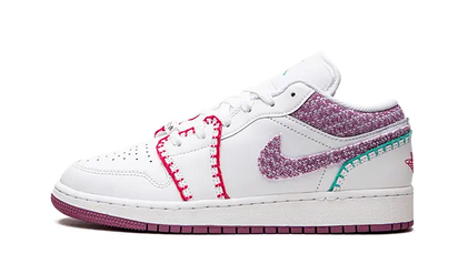 Air Jordan Air Jordan 1 Low White Light Bordeaux biały-różowy - widok główny z boku | Saturaise.com