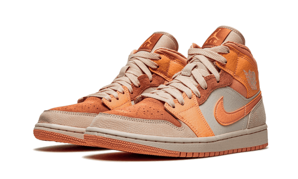 Air Jordan 1 Mid Apricot Orange - Kup oryginalne Air Jordan 1 Mid Apricot Orange DH4270-800 - widok z drugiego boku - Sneakersy